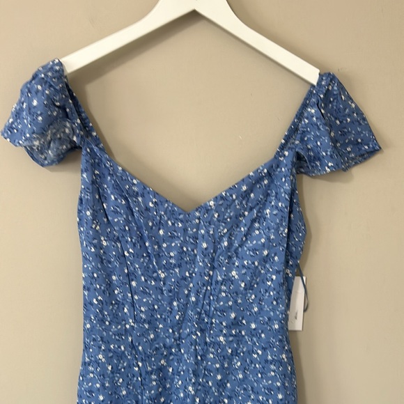 Reformation Blue Floral Midi Dress - Picture 5 of 16